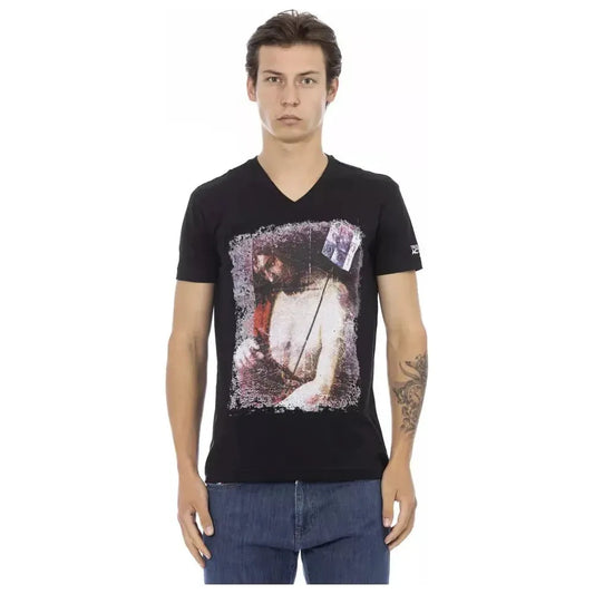 Trussardi Action Black Cotton Men T-Shirt