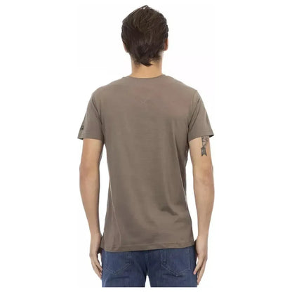 Trussardi Action Brown Cotton Men T-Shirt