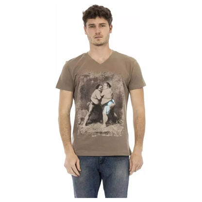Trussardi Action Brown Cotton Men's T-Shirt