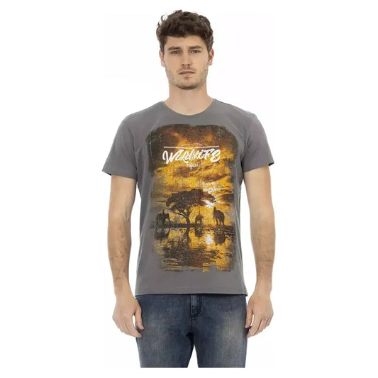 Trussardi Action Gray Cotton Men's T-Shirt