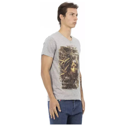 Trussardi Action Gray Cotton Men's T-Shirt
