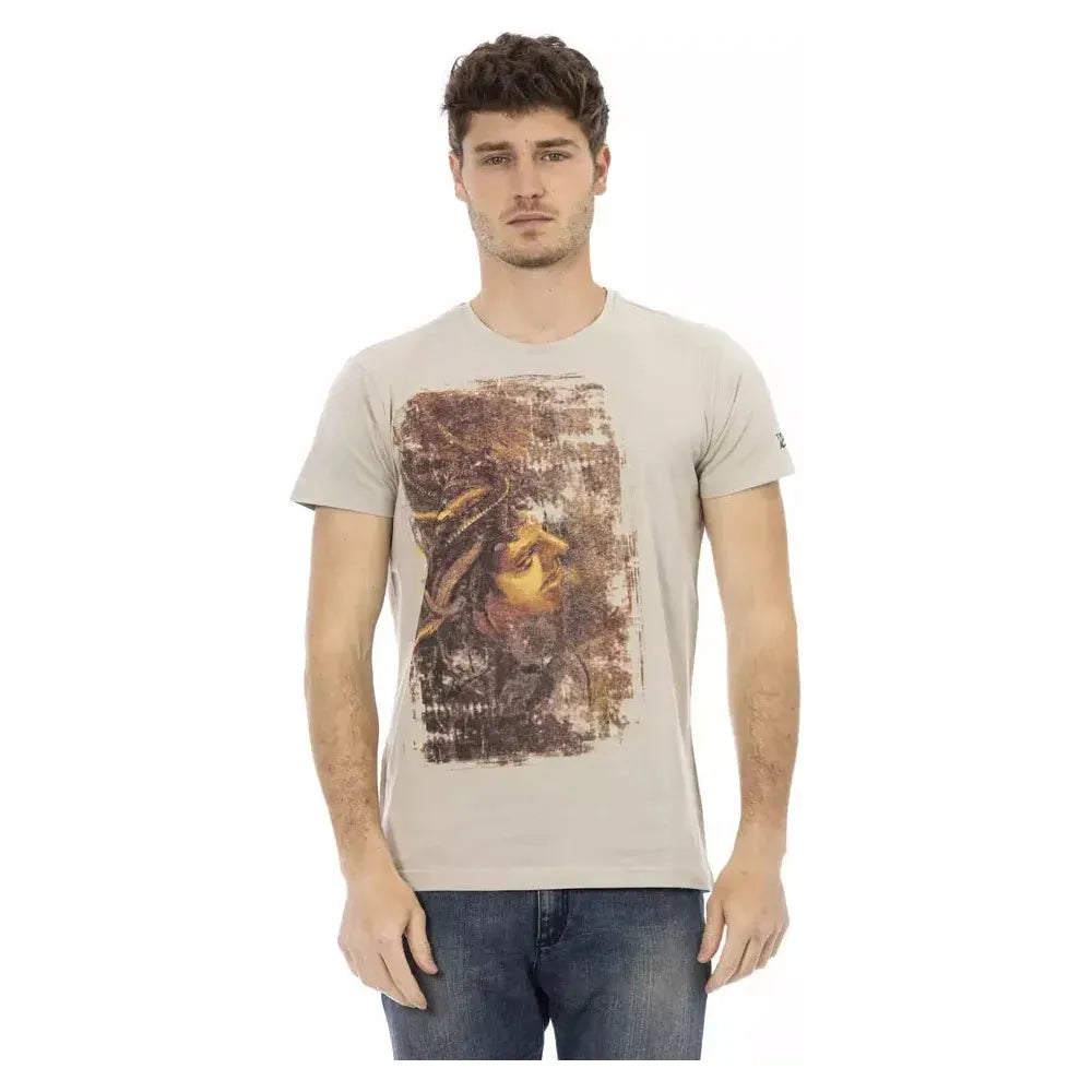 Trussardi Action Beige Cotton T-Shirt