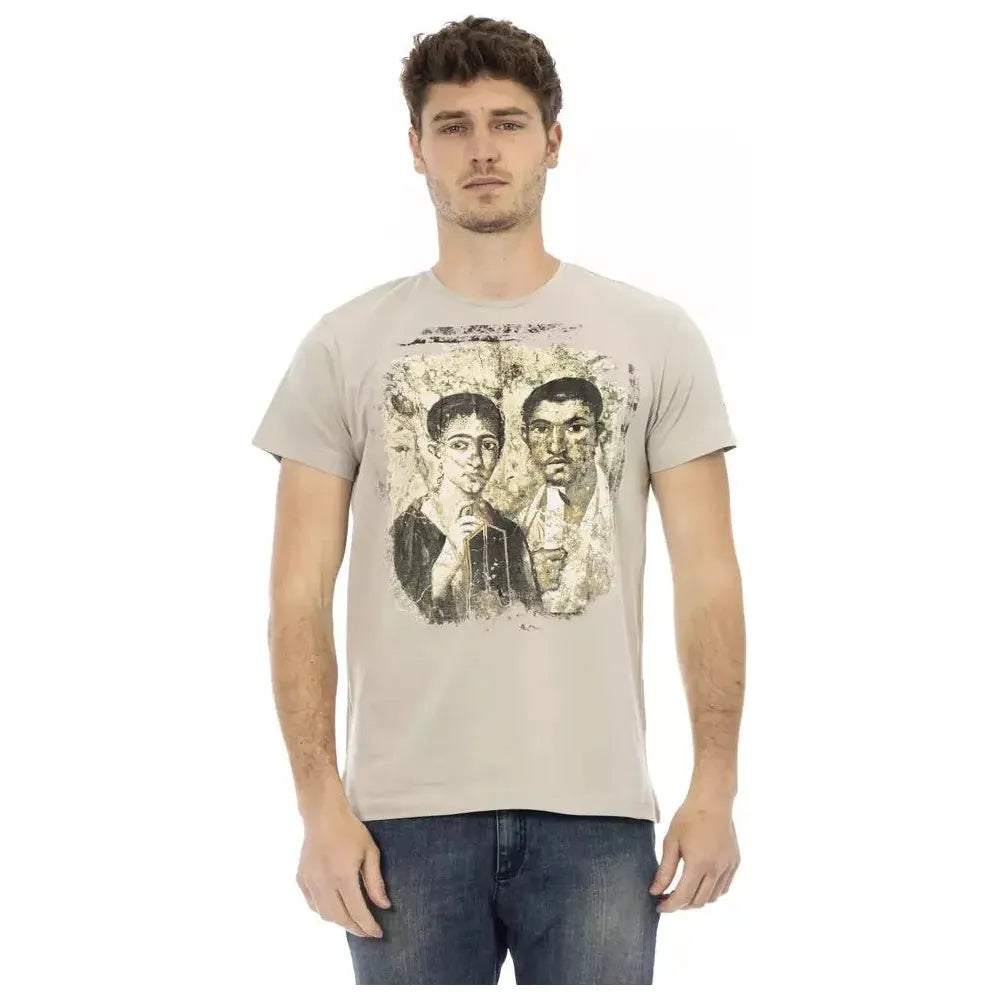 Trussardi Action Beige Cotton T-Shirt