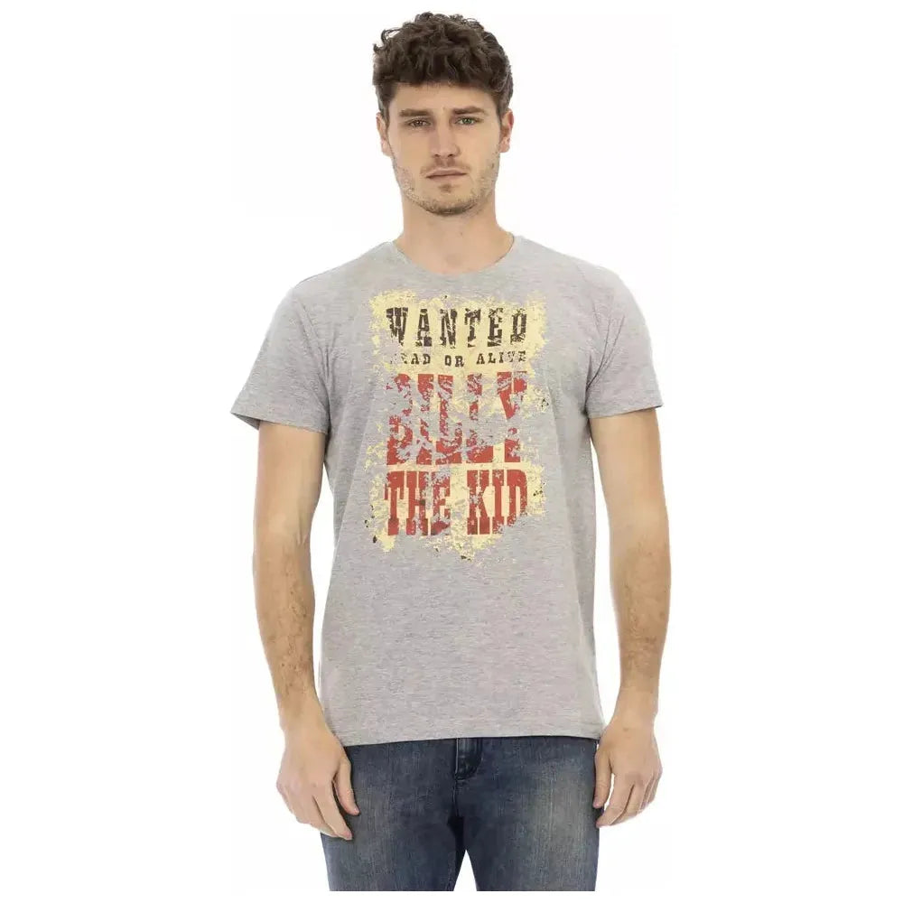 Trussardi Action Gray Cotton T-Shirt