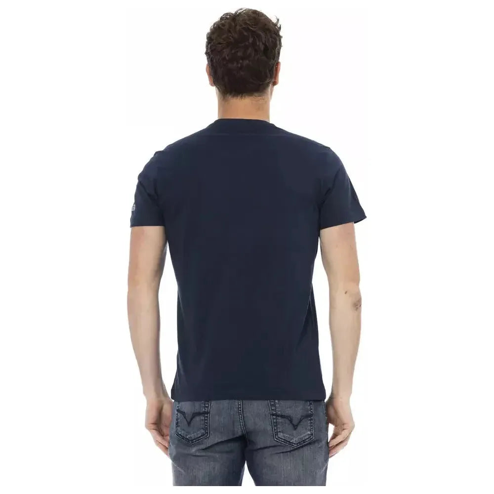 Trussardi Action Blue Cotton Men T-Shirt