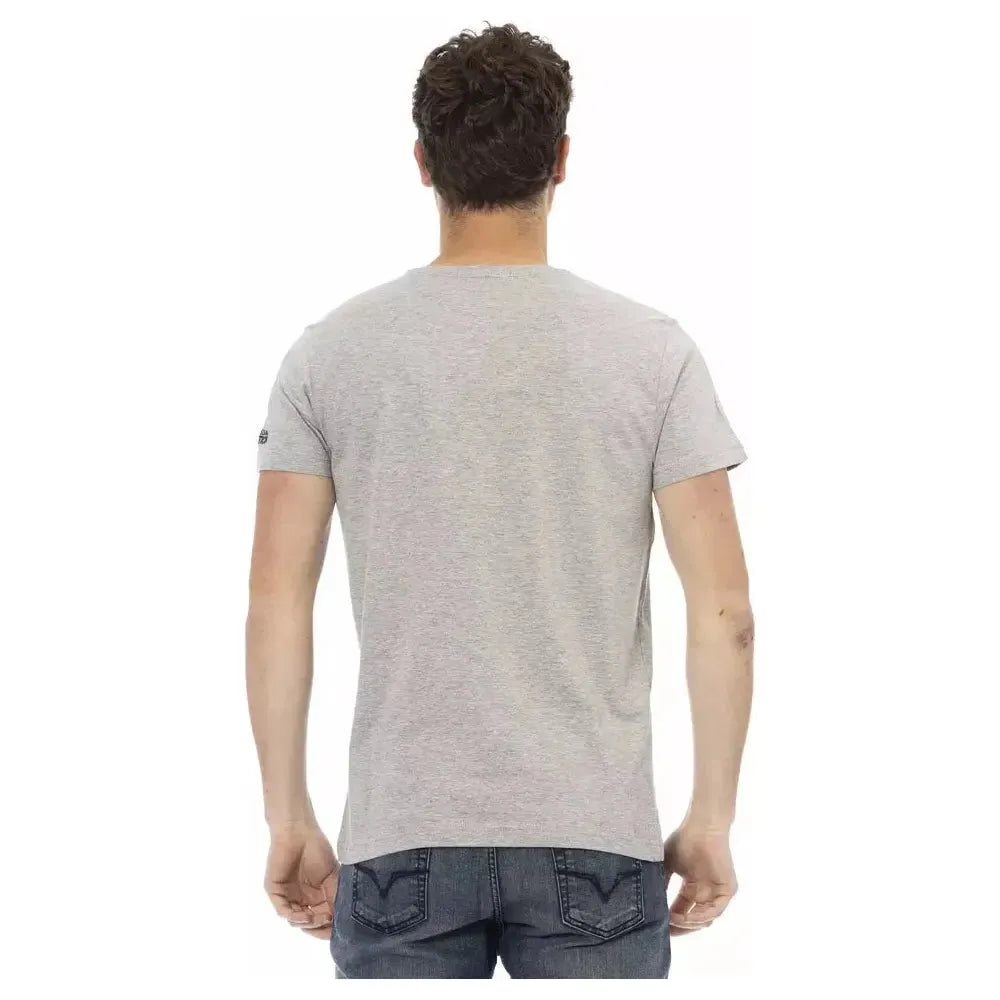 Trussardi Action Gray Cotton T-Shirt