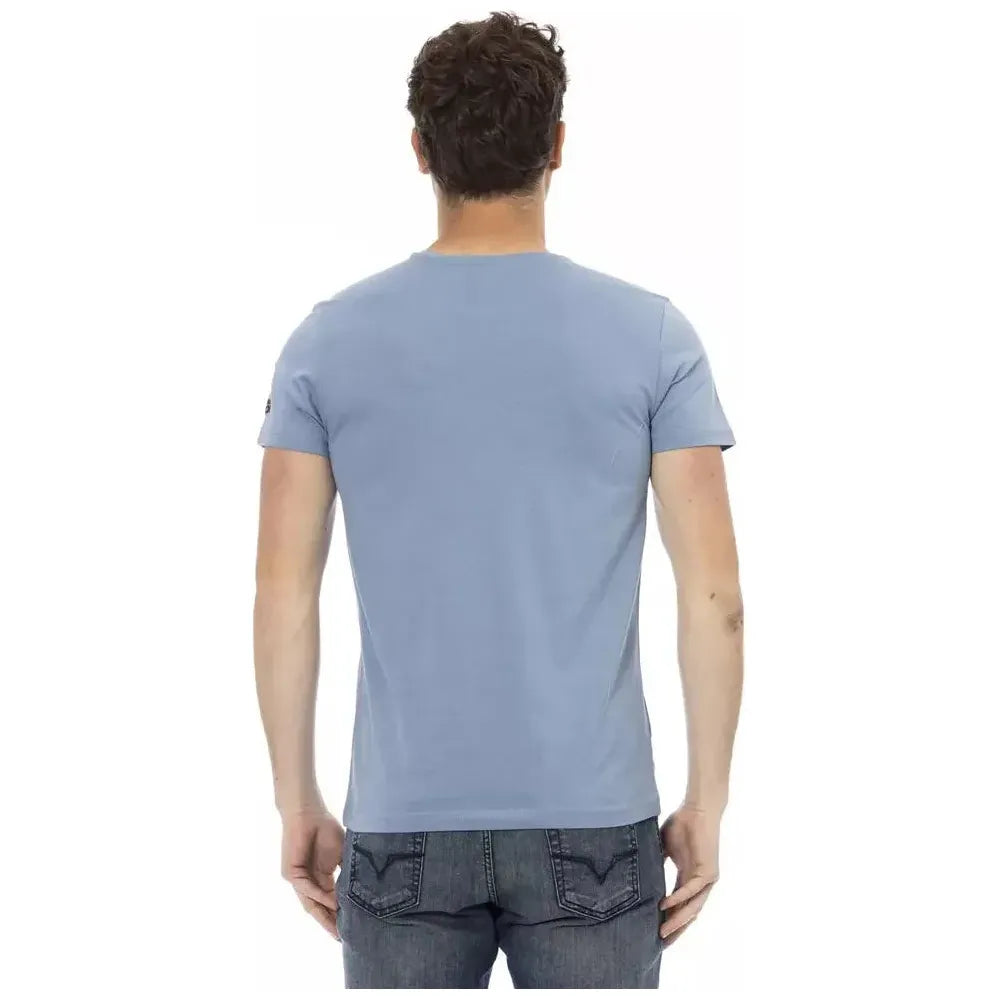 Trussardi Action Light Blue Cotton T-Shirt