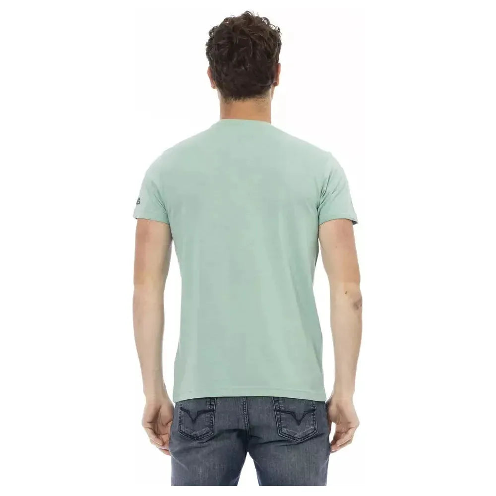 Trussardi Action Green Cotton Men T-Shirt