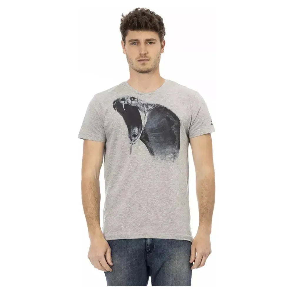 Trussardi Action Gray Cotton T-Shirt