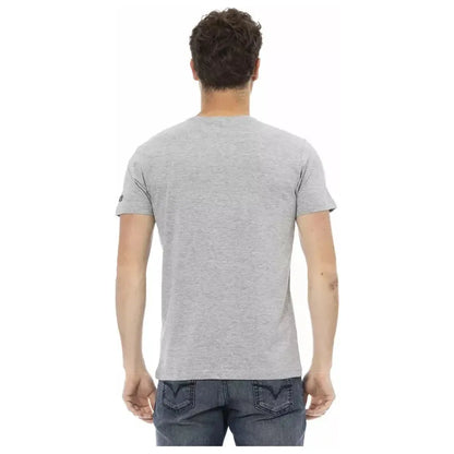 Trussardi Action Gray Cotton Men T-Shirt