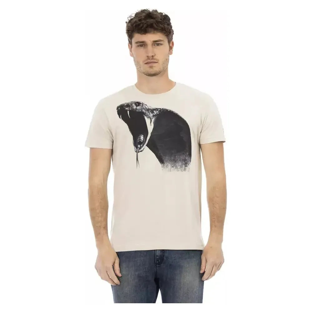 Trussardi Action Beige Cotton T-Shirt