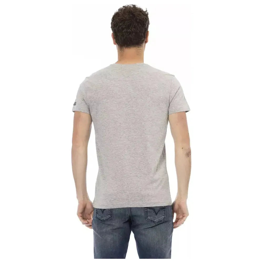 Trussardi Action Gray Cotton T-Shirt