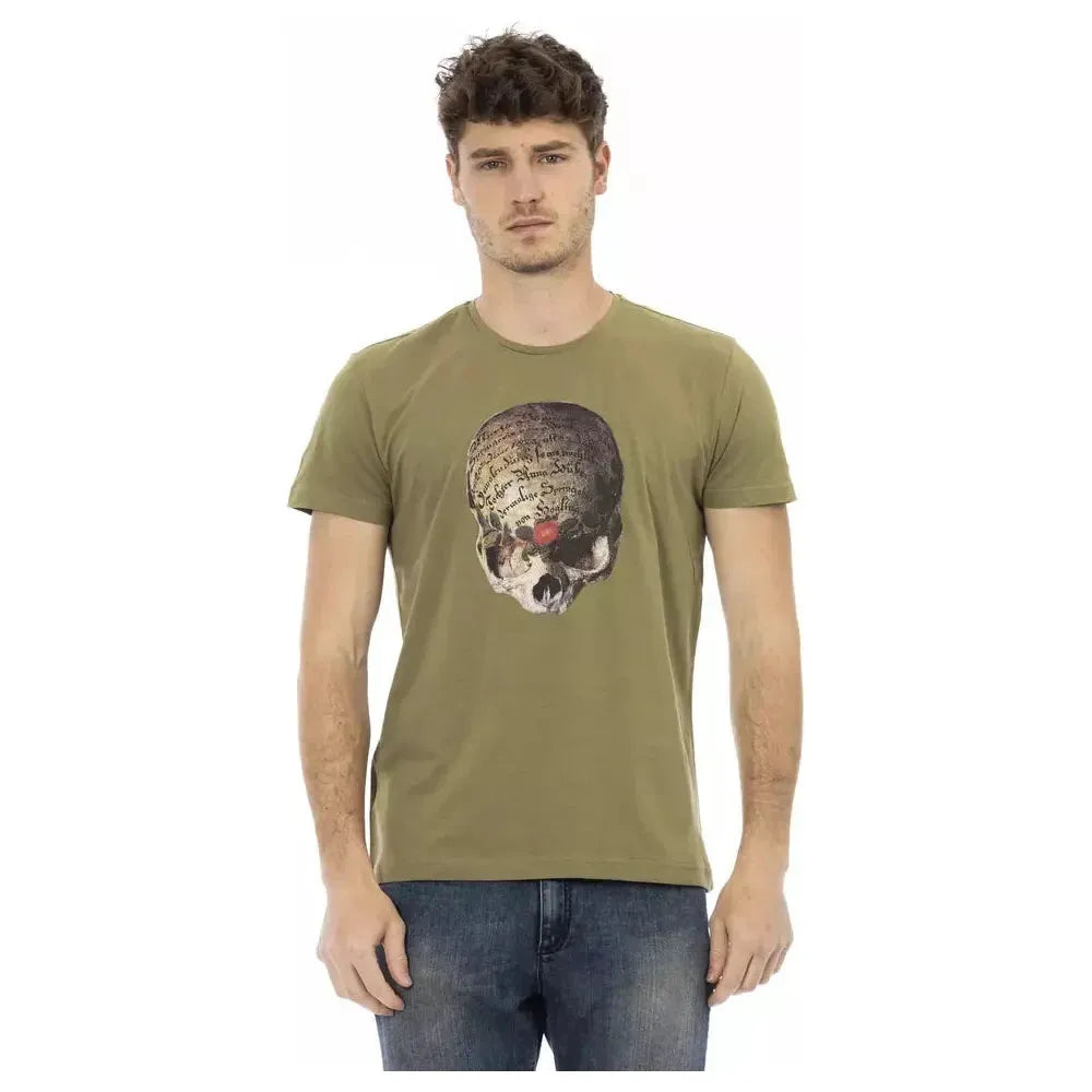 Trussardi Action Green Cotton T-Shirt