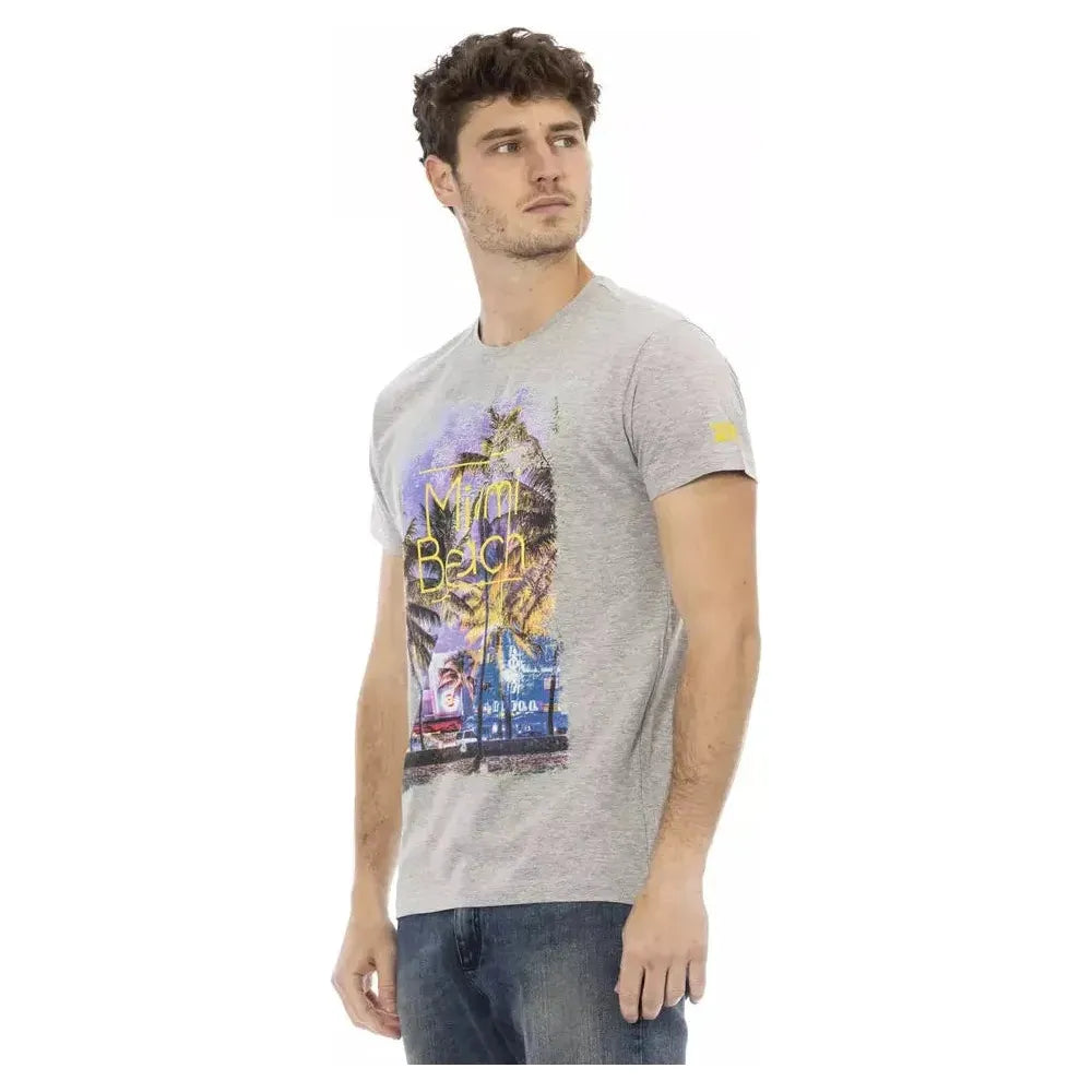 Trussardi Action Gray Cotton T-Shirt