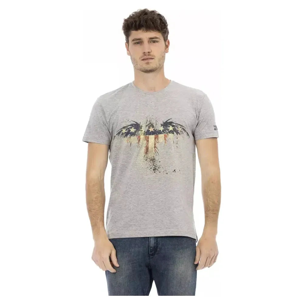 Trussardi Action Gray Cotton T-Shirt