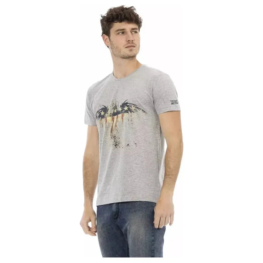 Trussardi Action Gray Cotton T-Shirt