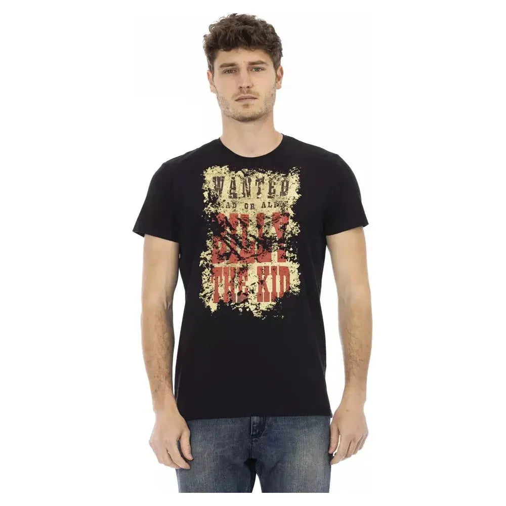 Trussardi Action Black Cotton T-Shirt