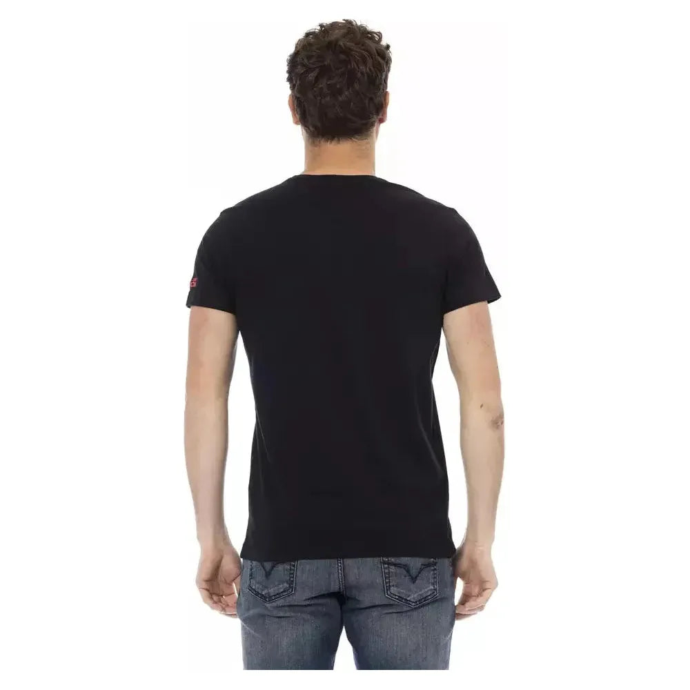 Trussardi Action Black Cotton T-Shirt