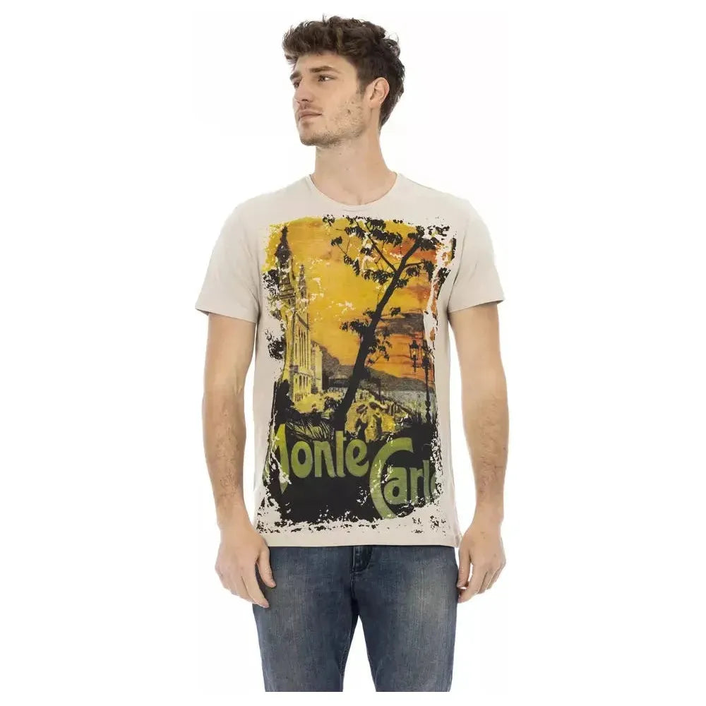 Trussardi Action Beige Cotton T-Shirt
