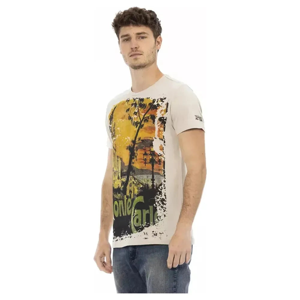 Trussardi Action Beige Cotton T-Shirt
