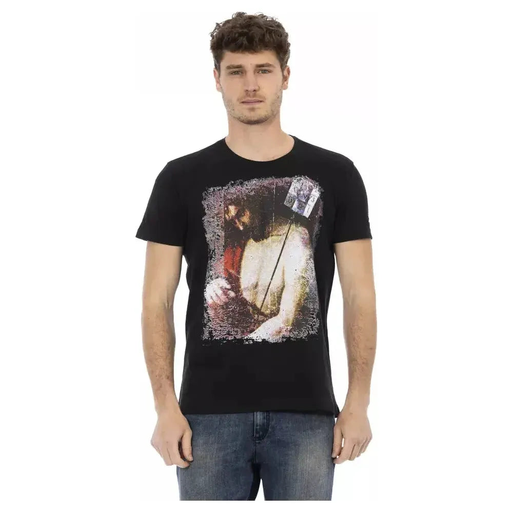 Trussardi Action Black Cotton T-Shirt