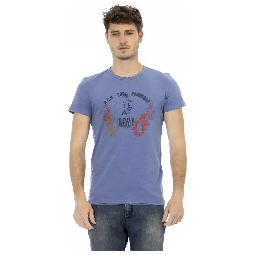 Trussardi Action Blue Cotton T-Shirt