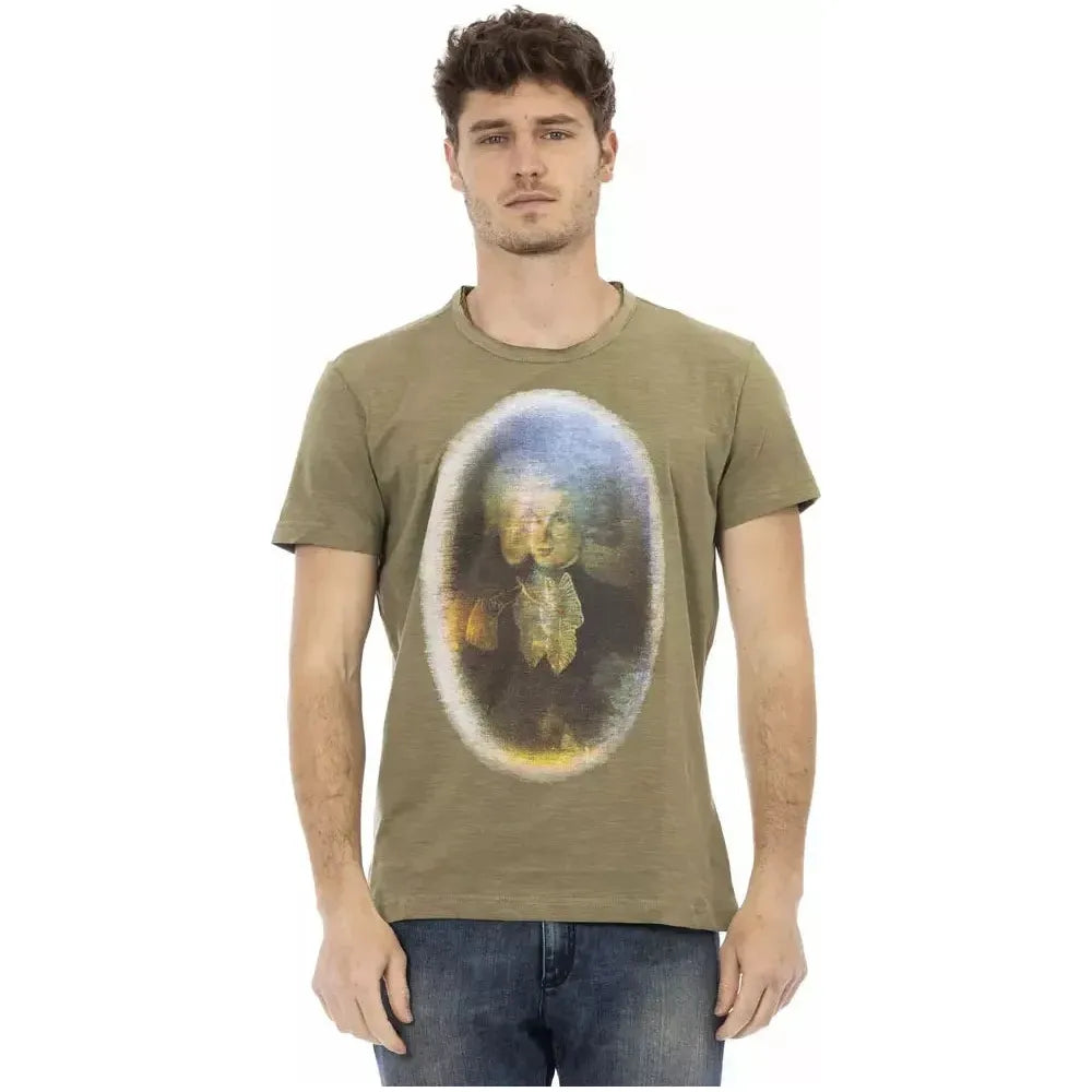 Trussardi Action Green Cotton T-Shirt