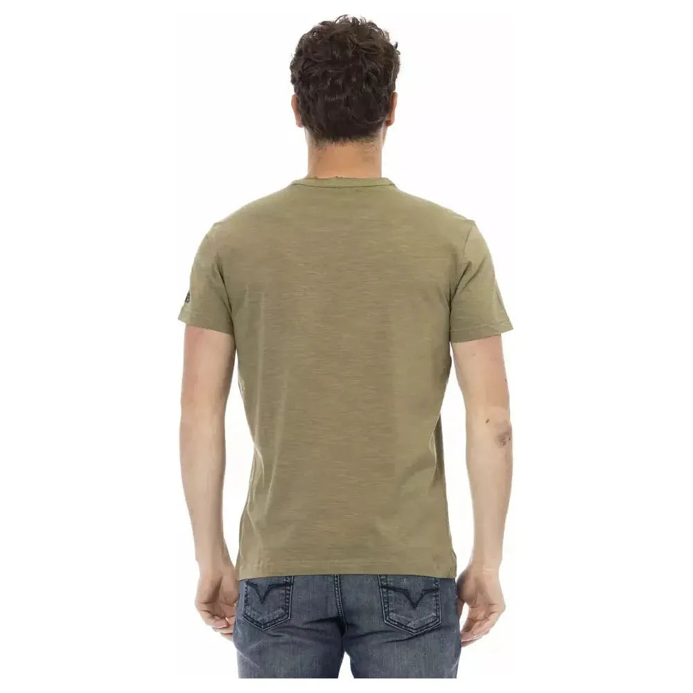 Trussardi Action Green Cotton T-Shirt