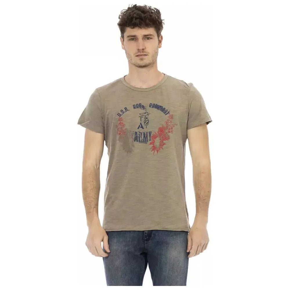 Trussardi Action Green Cotton Men T-Shirt