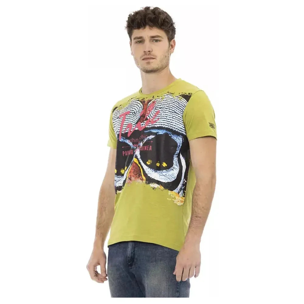 Trussardi Action Green Cotton T-Shirt
