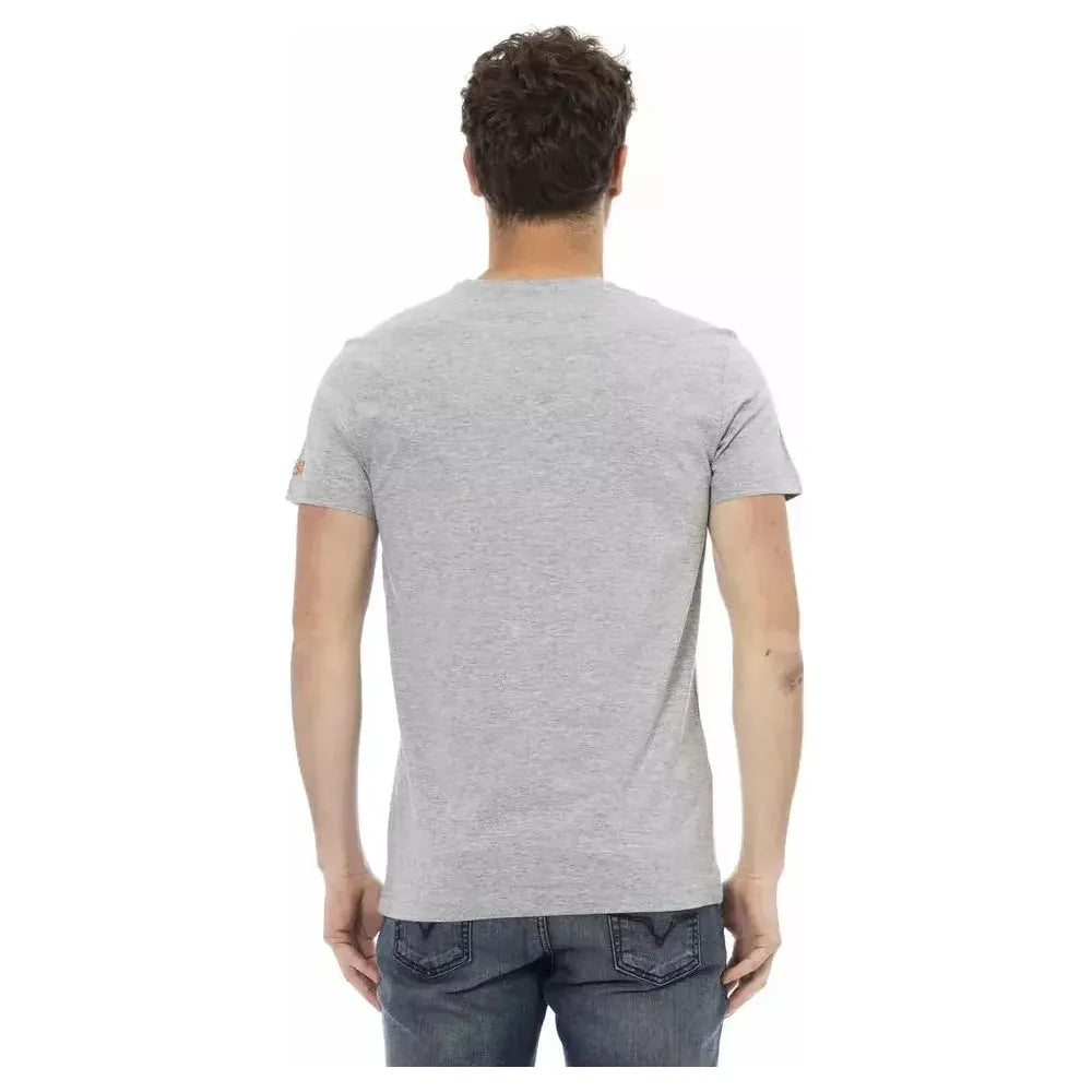 Trussardi Action Gray Cotton T-Shirt