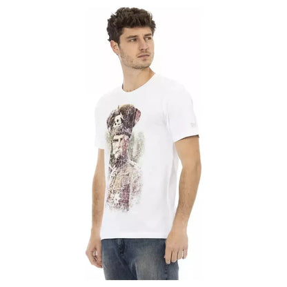Trussardi Action White Cotton Men T-Shirt