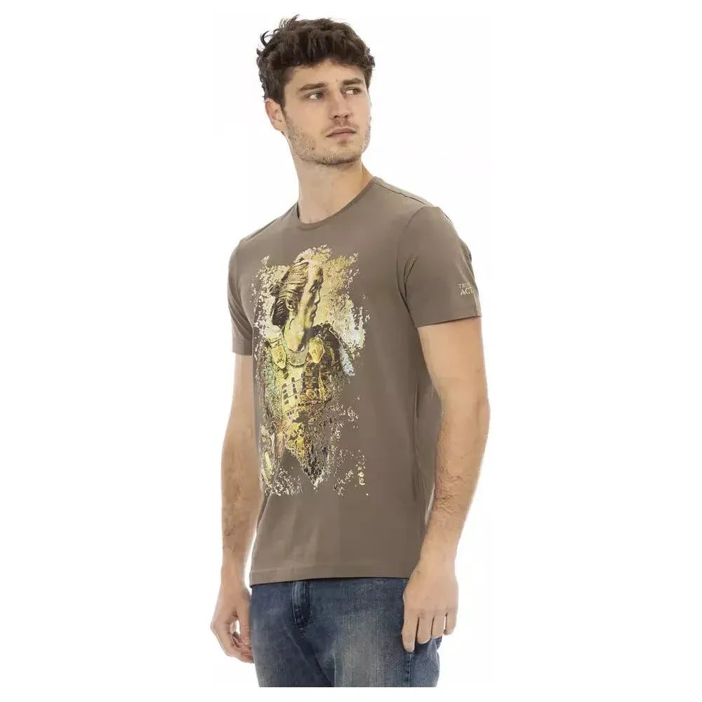 Trussardi Action Brown Cotton T-Shirt