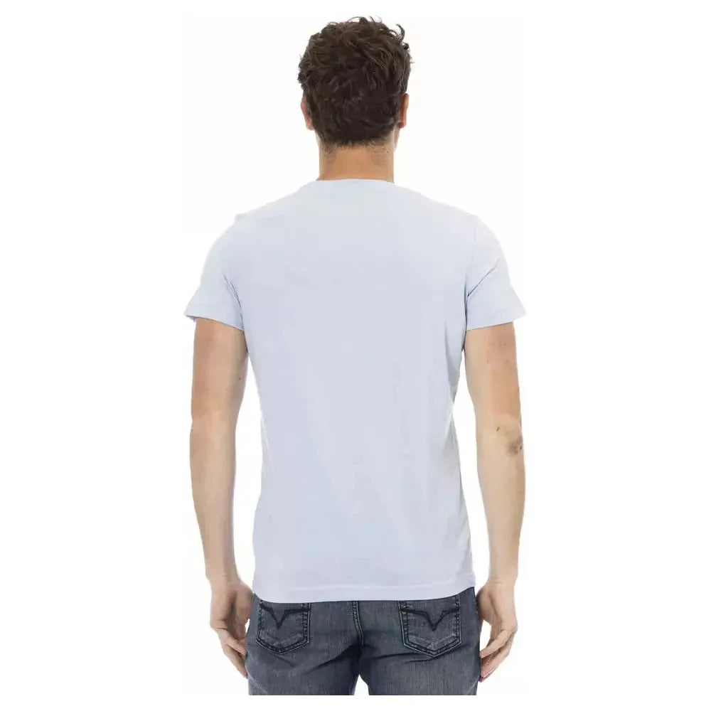 Trussardi Action Light Blue Cotton Men T-Shirt