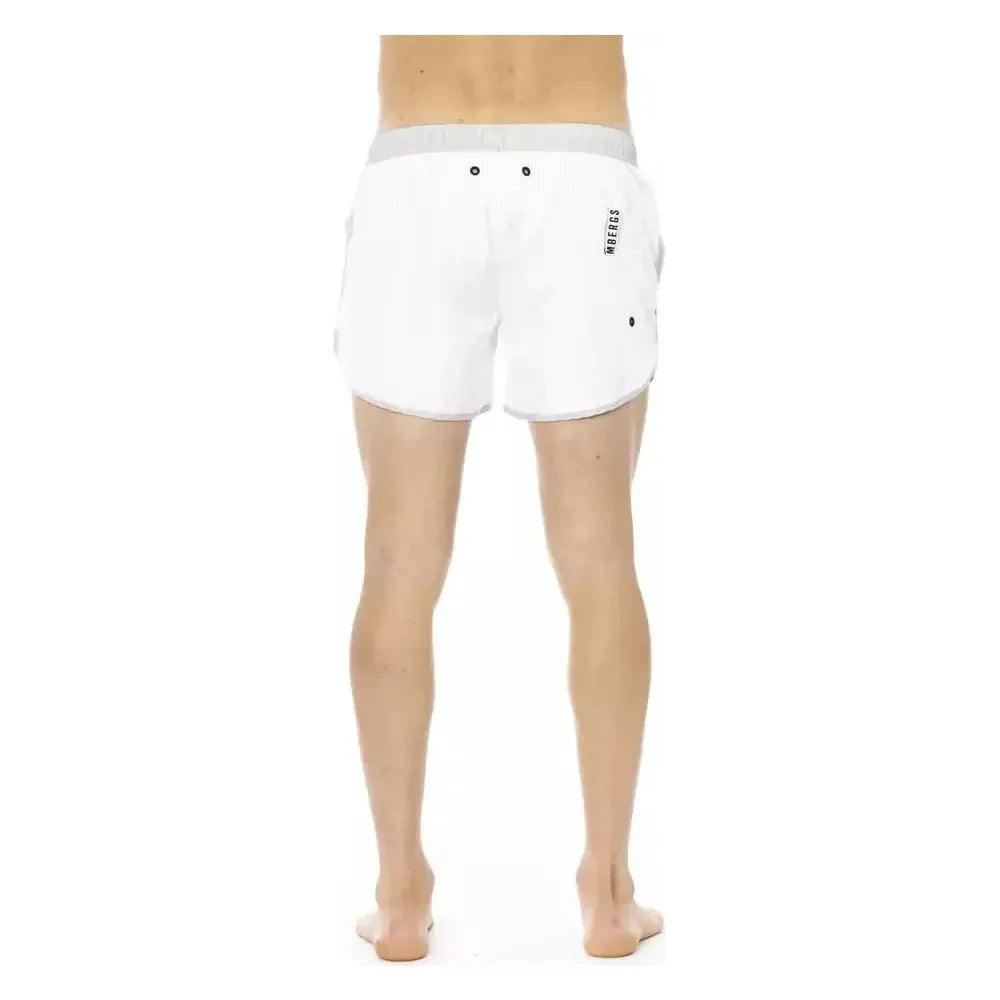 Bikkembergs White Polyester Men Swim Short