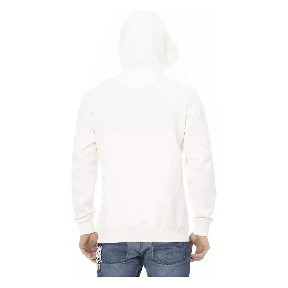 Automobili Lamborghini White Cotton Men's Sweater with Pockets