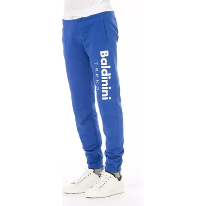 Baldinini Trend Blue Cotton Men Sport Pant