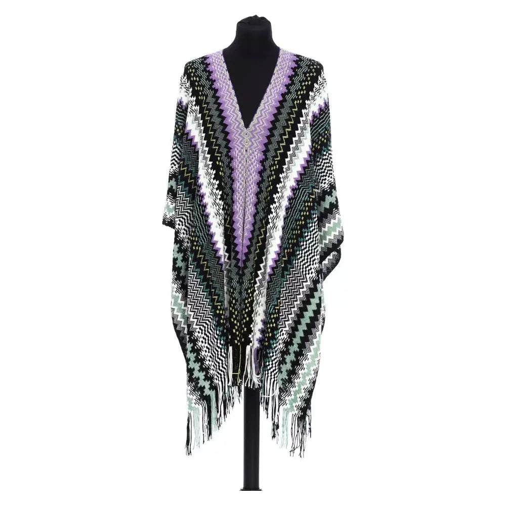 Missoni Multicolor Wool Women Poncho