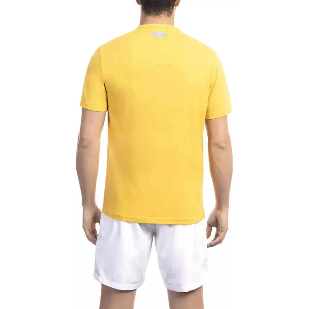 Bikkembergs Yellow Cotton Men T-Shirt