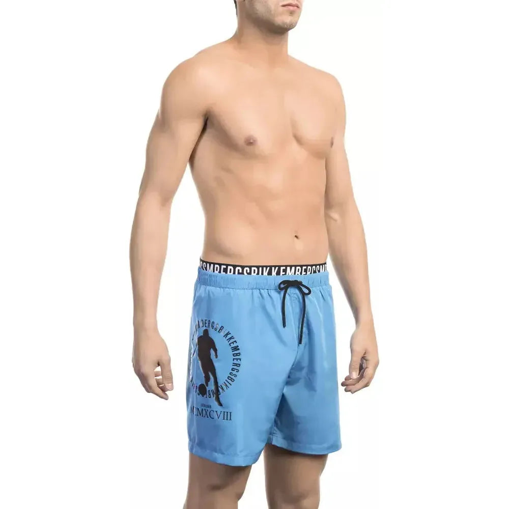 Bikkembergs Light Blue Polyester Swimwear