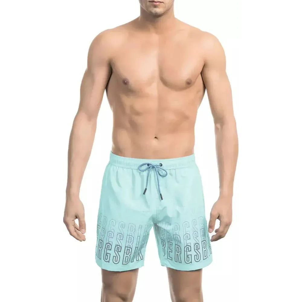 Bikkembergs Light Blue Polyester Swimwear