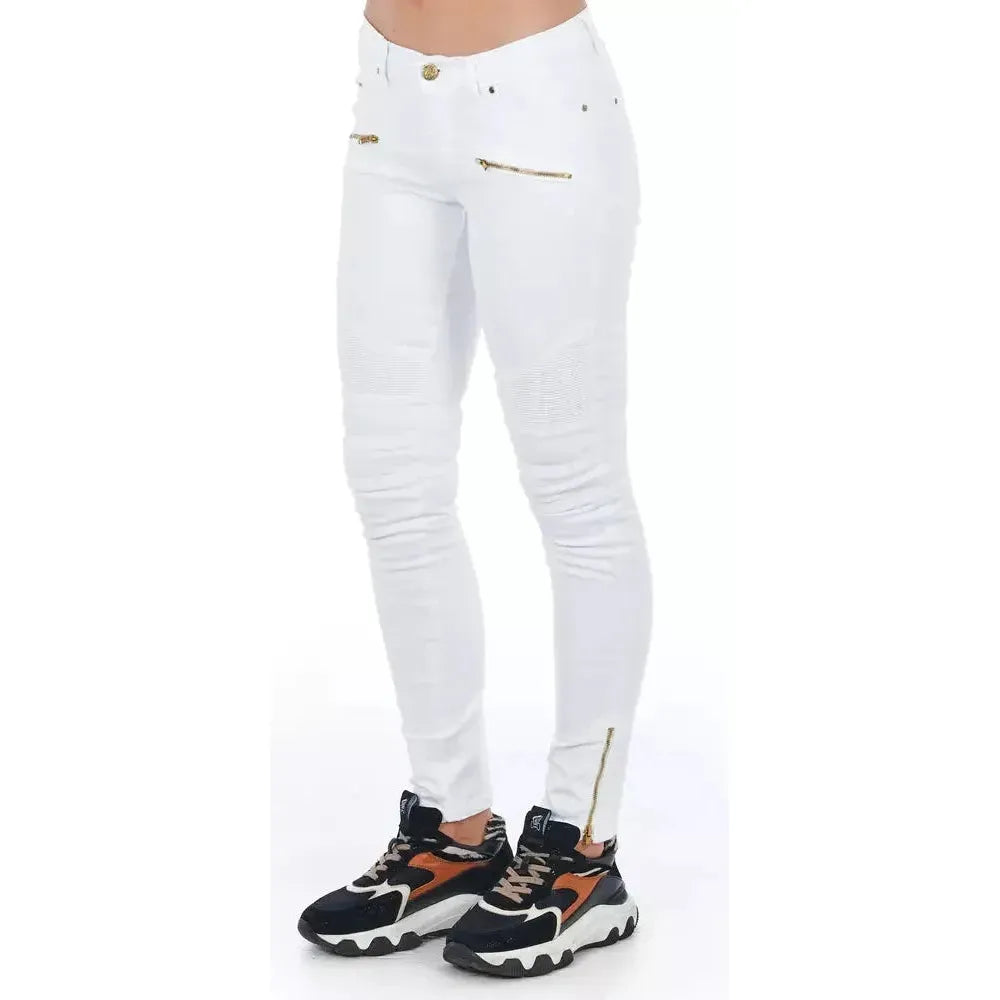 Frankie Morello White Cotton Women's Jeans