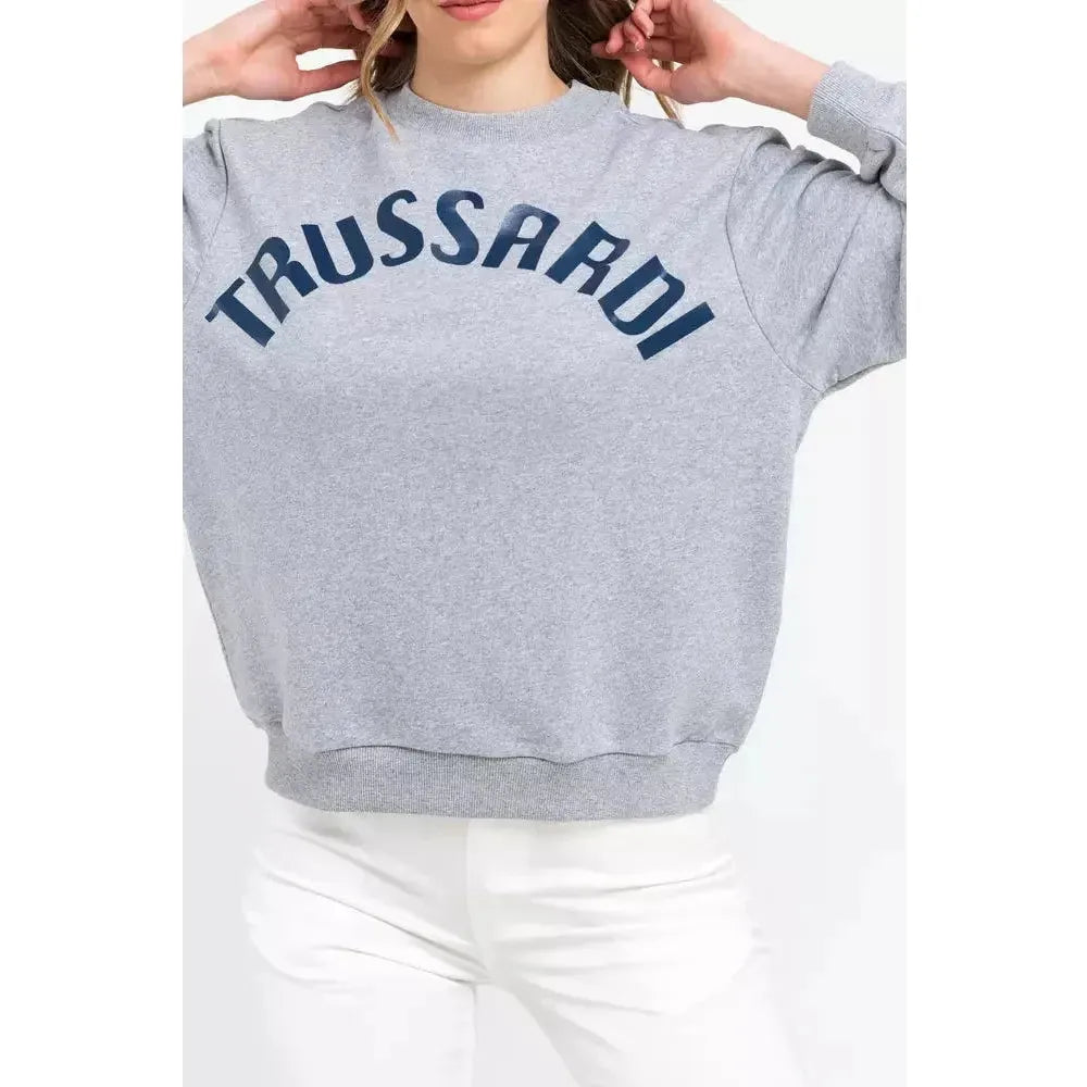 Trussardi Gray Cotton Sweatshirt