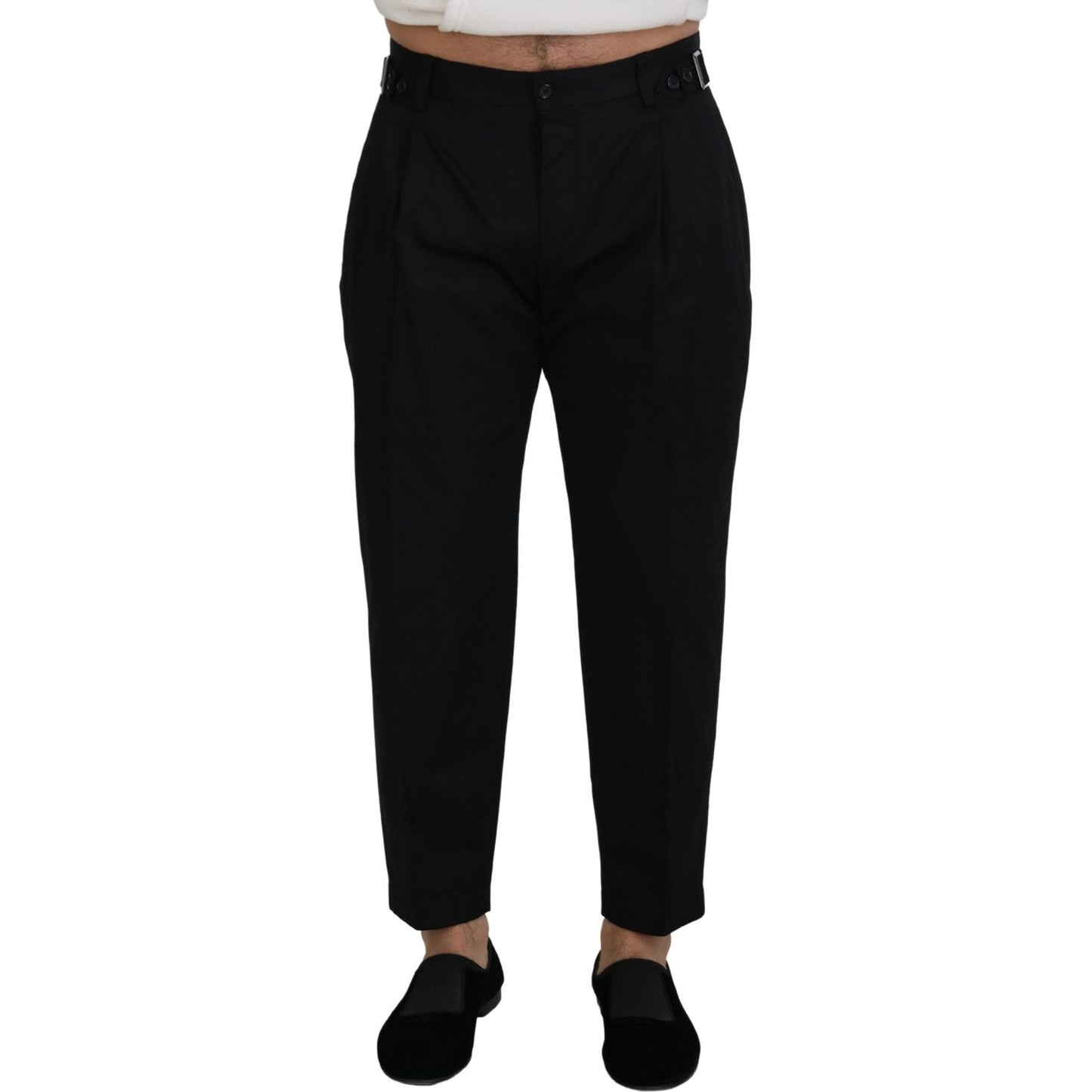 Dolce & Gabbana Black Cotton Chino Formal Pants 1728,67345645728,Black,Chino Pants - Pants - Clothing,Clothing,Dolce & Gabbana,IT46 | S,Jeans & Pants - Men - Clothing,Material: 97% Cotton 3% Elastane,Men,Men - Clothing,New with tags,Pants - Clothing
