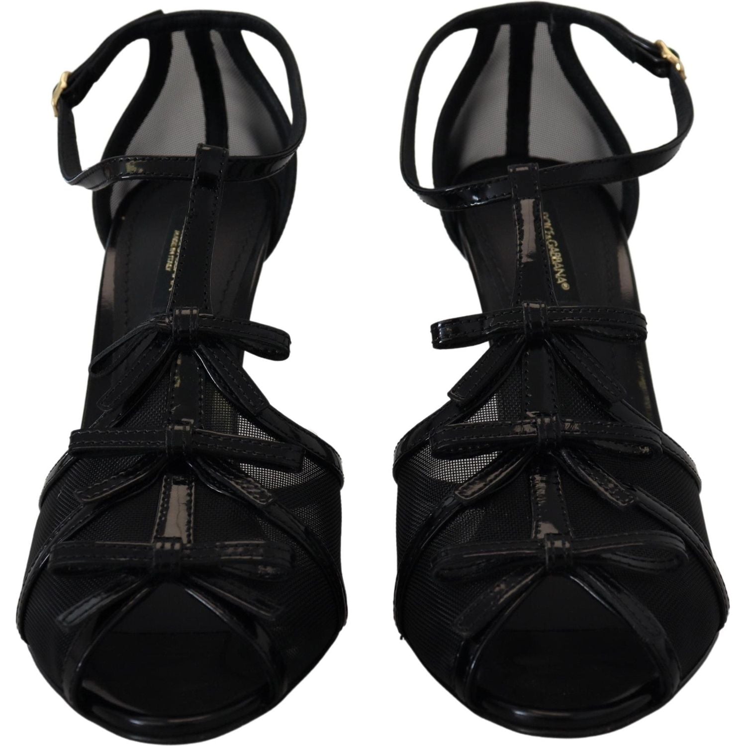 Dolce & Gabbana Black Stiletto High Heels Sandals Shoes