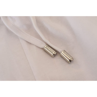 John Galliano White Cotton Logo Loose Men Pants