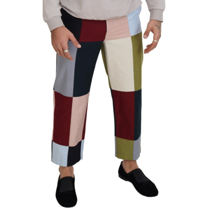Dolce & Gabbana Multicolor Cotton Patchwork Pants