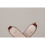 Dolce & Gabbana Elegant Python Leather Bag Strap in Bordeaux Dolce & Gabbana Gray