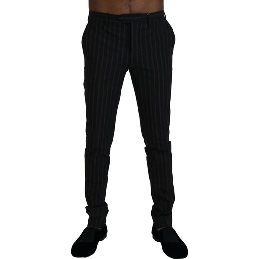 BENCIVENGA Black Stripes Viscose Dress Pants