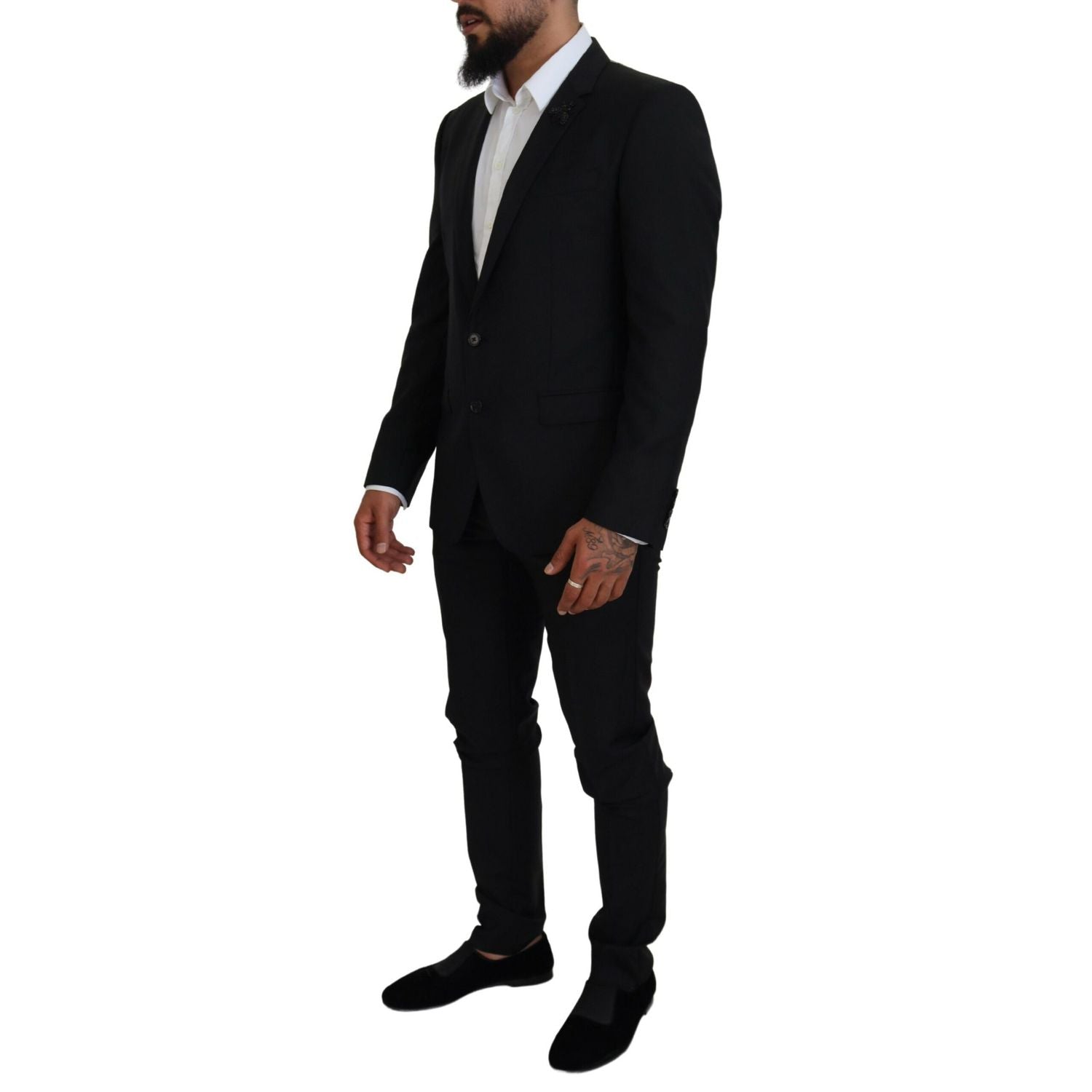 Dolce & Gabbana Black Single Breasted 2 Piece MARTINI Suit